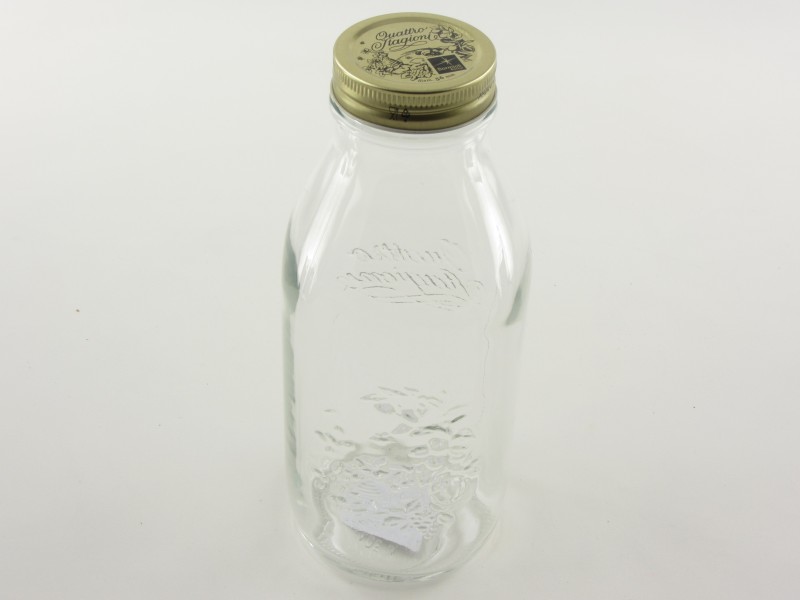 Szörpös - befőttes üveg tetővel 1 liter - Quattro Tomato (Bormioli Rocco)