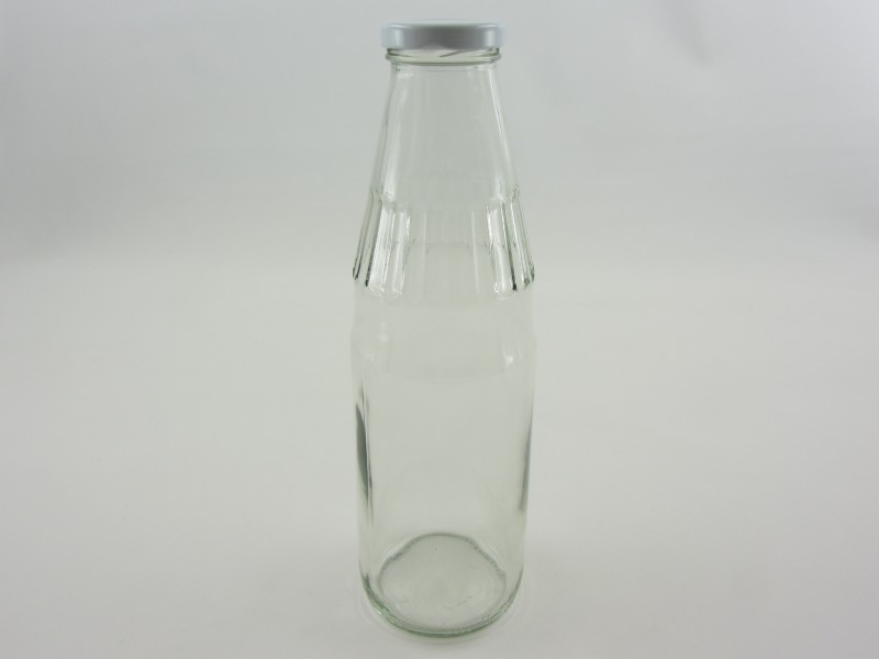 Szörpös üveg tetővel 0,75 liter (bordázott)