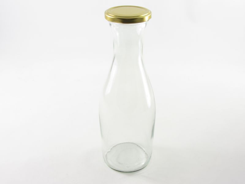 Szörpös üveg tetővel 1 liter