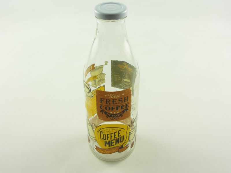 Tejes üveg tetővel 1 liter - Coffee