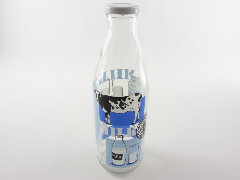 Tejes üveg tetővel 1 liter - Natural Milk