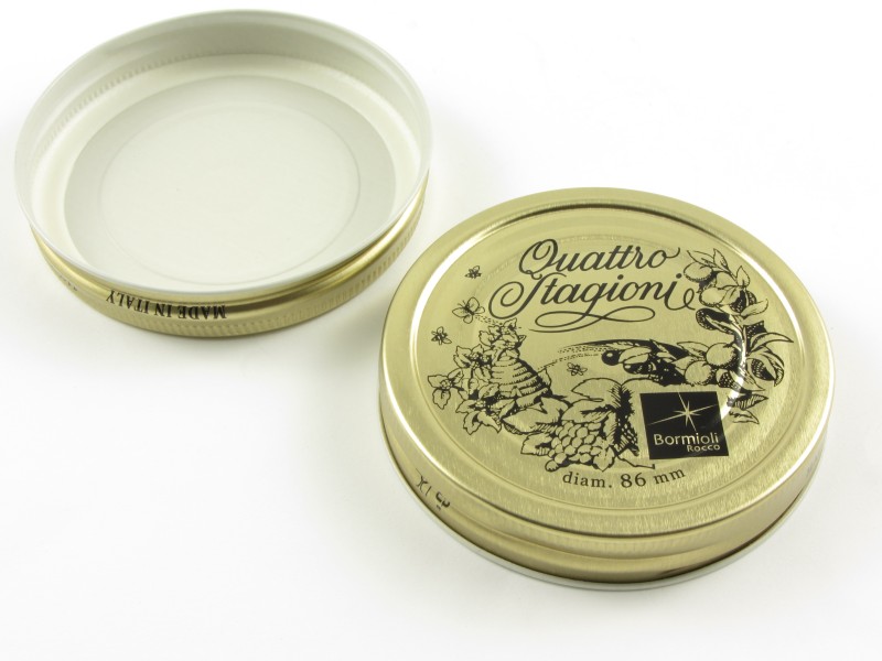 Tető Quattro Stagioni befőttes üveghez 86 mm - (2 db-os) - Bormioli Rocco