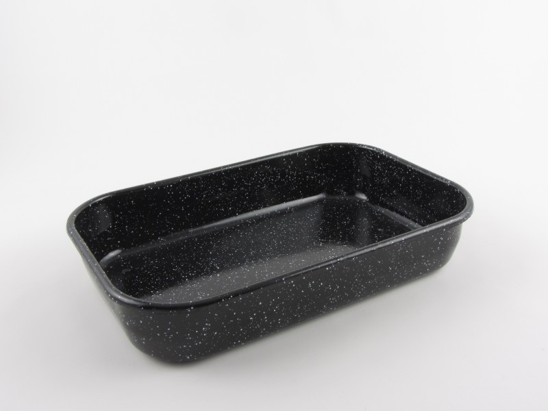 Zománcozott mély tepsi 38x25 cm - román