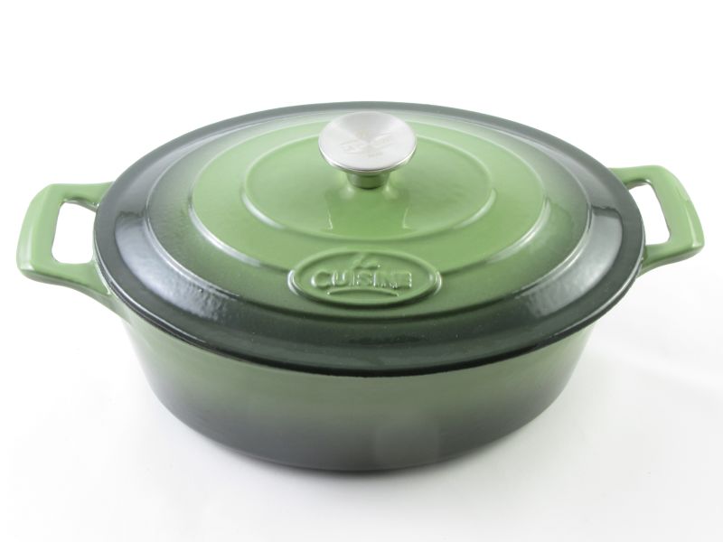Zománcozott öntöttvas ovál kacsasütő 29 cm 4,75 liter - La Cuisine
